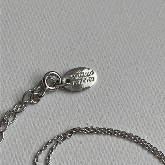 Dainty Sterling Forever Silver & Cubic Zirconia Necklace - Picture 5 of 9